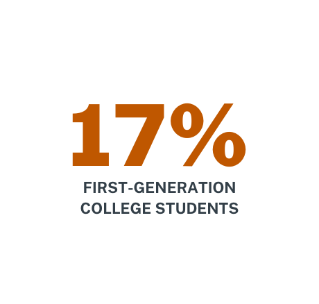17% First-Generation College Students