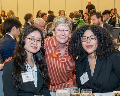 Scholarship recipients pose at the Scholarship Dinner