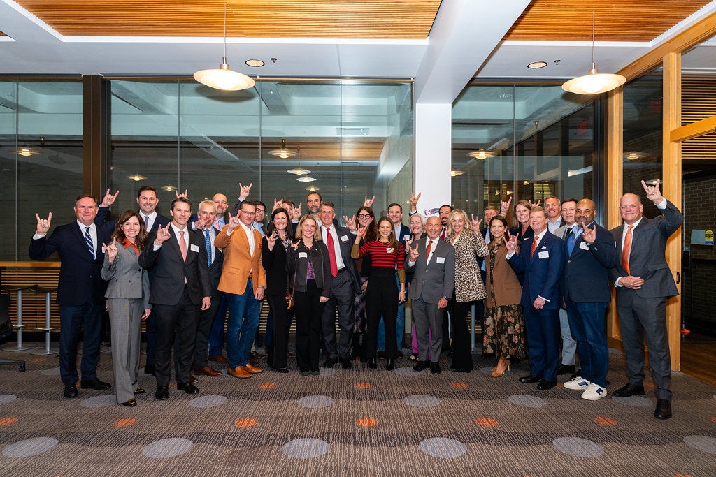 Group of alumni at an event
