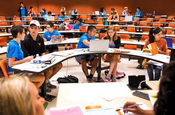 Classroom Students talking in teams